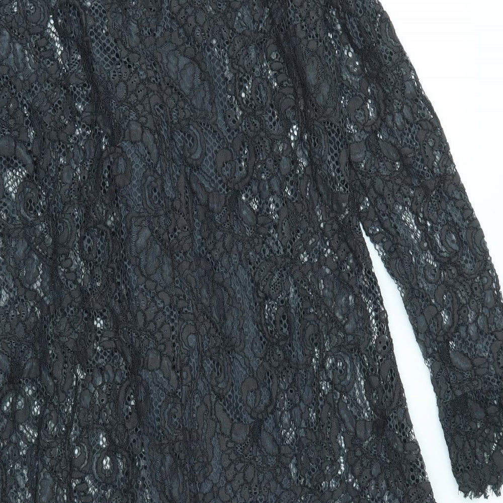 H&M Womens Grey  Lace A-Line  Size 8