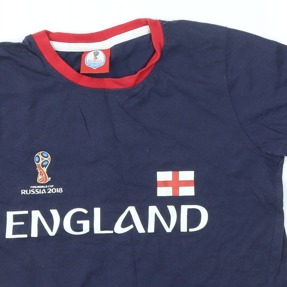 FIFA WORLD CUP Boys Multicoloured   Basic T-Shirt Size 9-10 Years  - ENGLAND