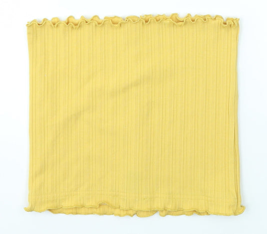 New Look Womens Yellow   Cropped Blouse Size S