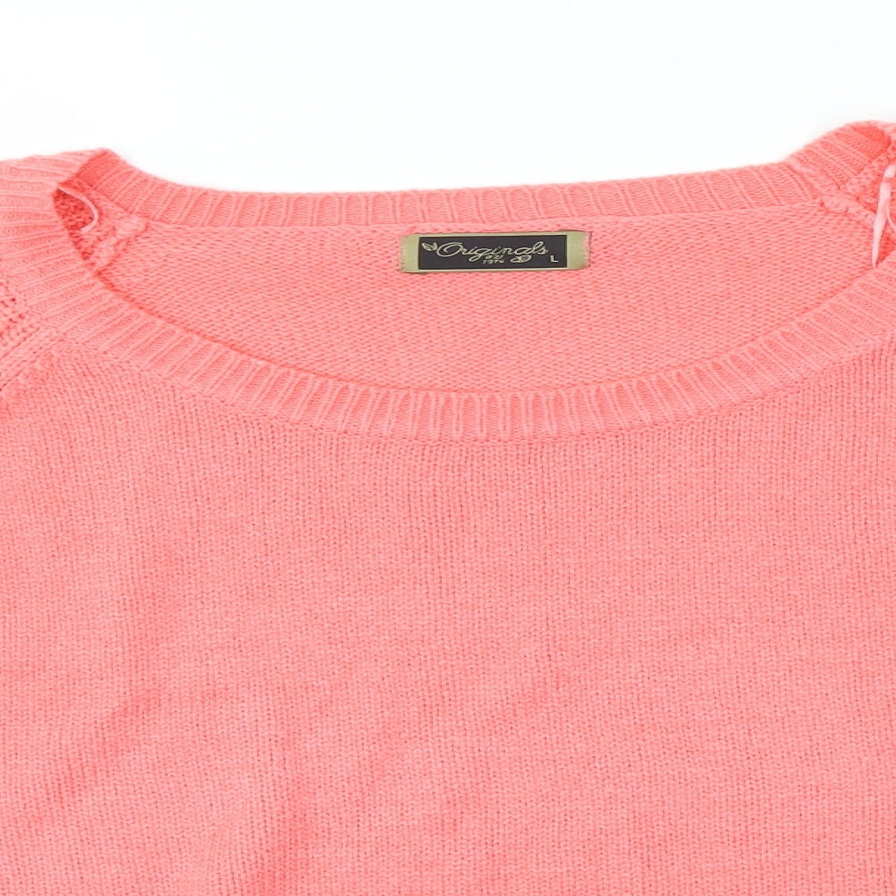 ORIGINALS Womens Pink   Pullover Jumper Size L