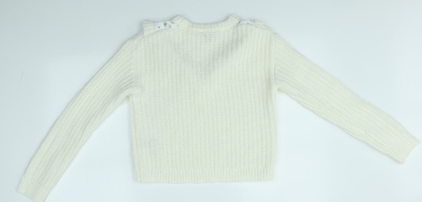 Miss Selfridge Womens Ivory   Pullover Jumper Size 6