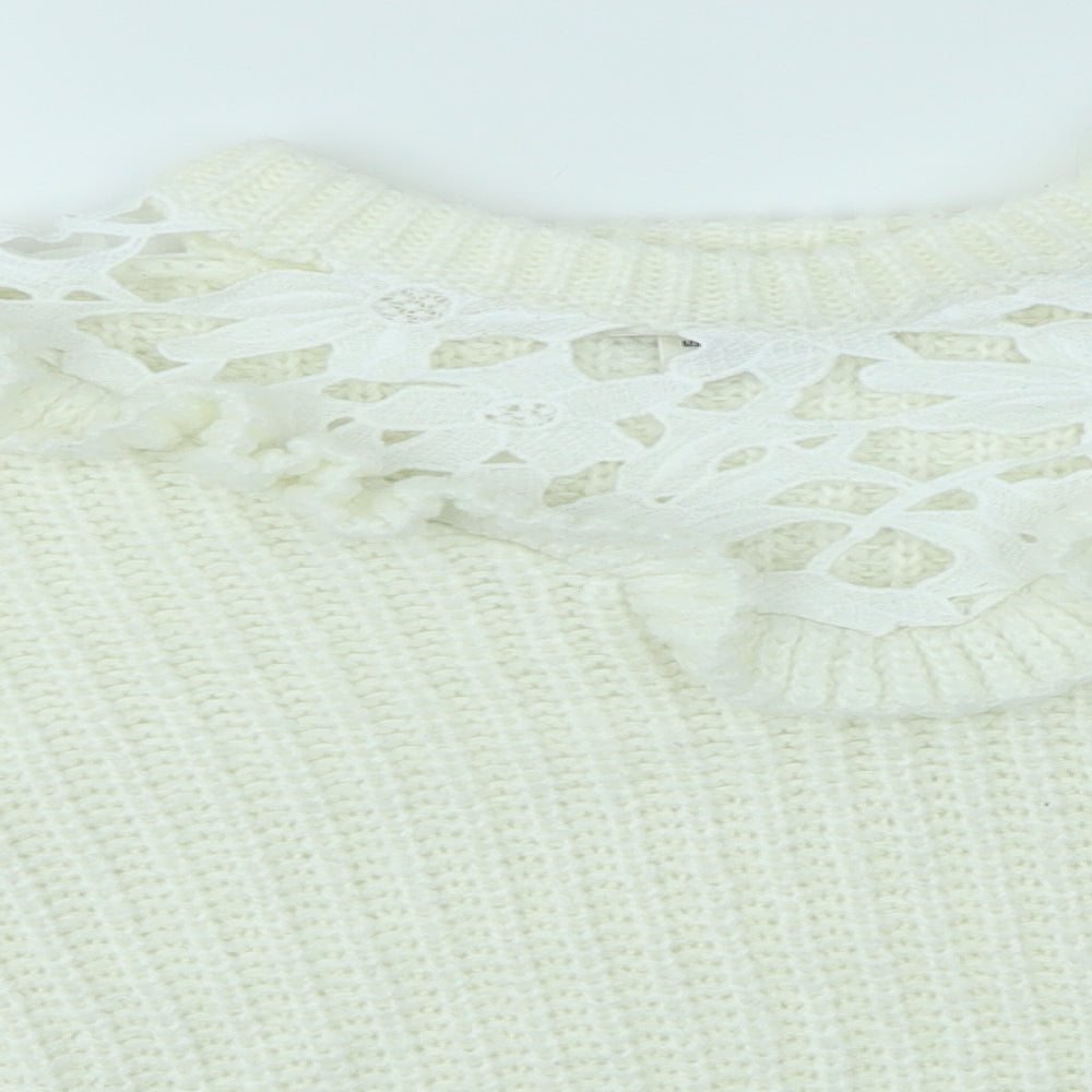 Miss Selfridge Womens Ivory   Pullover Jumper Size 6