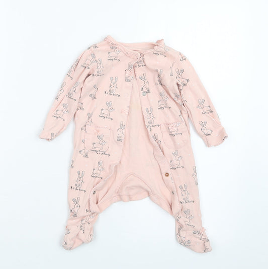 George Girls Pink Geometric  Babydoll One Piece Size 3-6 Months