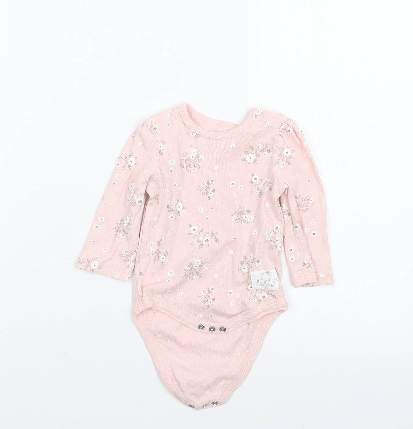 So Cute Girls Pink Floral  Babygrow One-Piece Size 3-6 Months