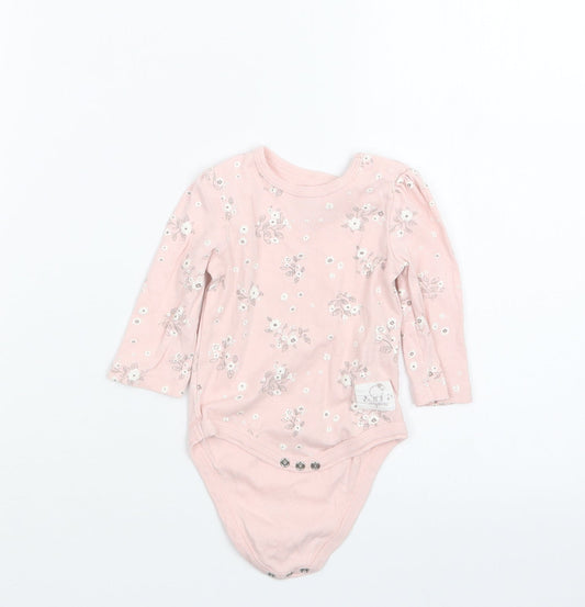 So Cute Girls Pink Floral  Babygrow One-Piece Size 3-6 Months