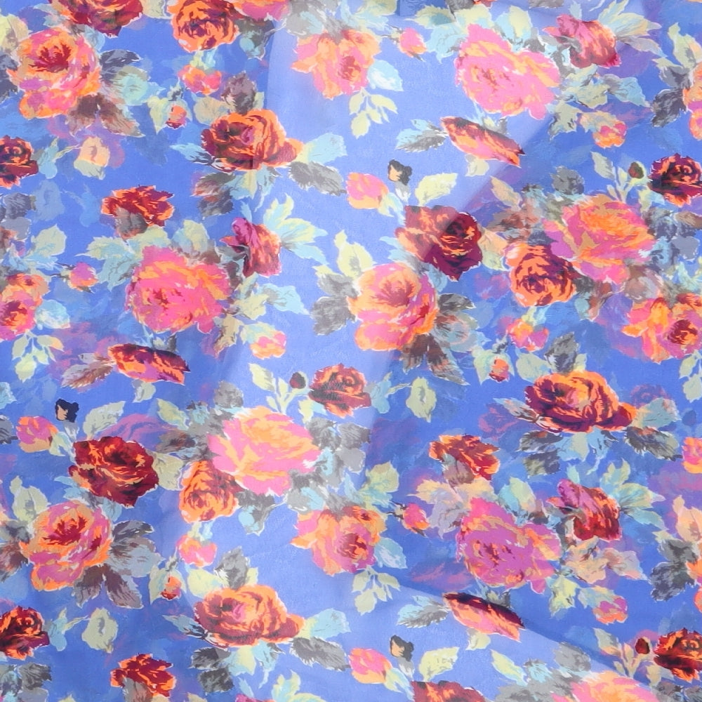 New Look Girls Blue Floral  Kimono Jacket Size S