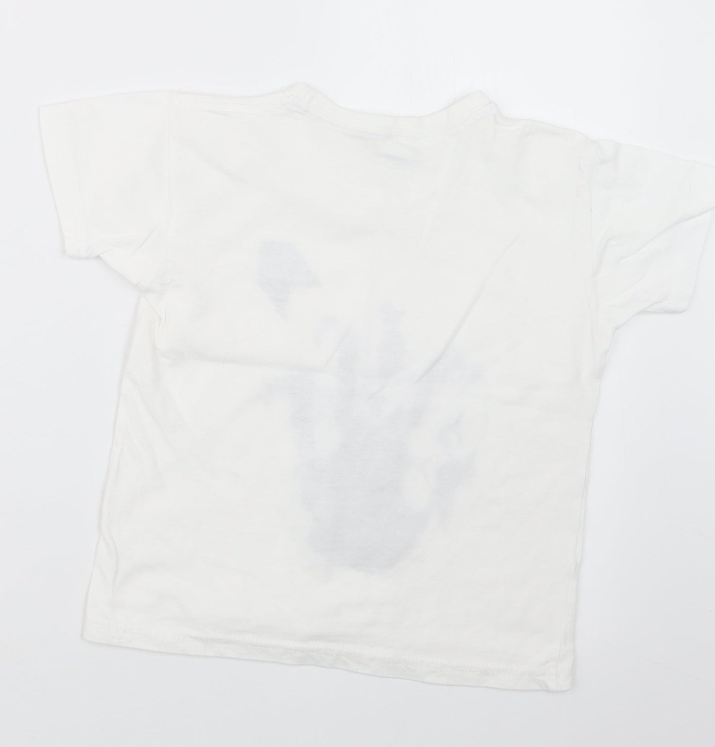 Stars & Stripes Boys White   Basic T-Shirt Size 5-6 Years