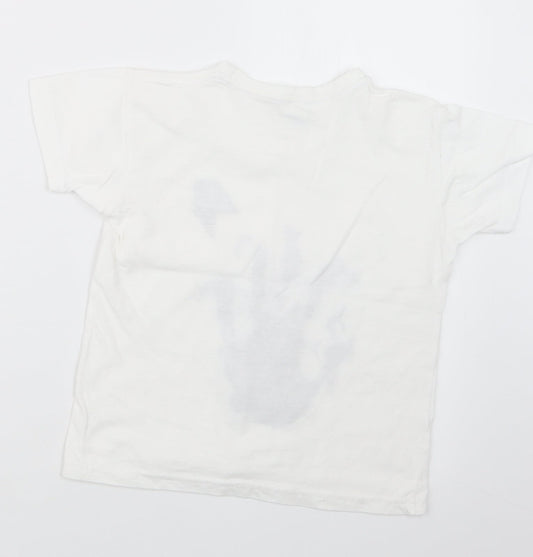 Stars & Stripes Boys White   Basic T-Shirt Size 5-6 Years