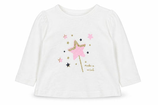 Matalan Girls White   Basic T-Shirt Size 3-6 Months