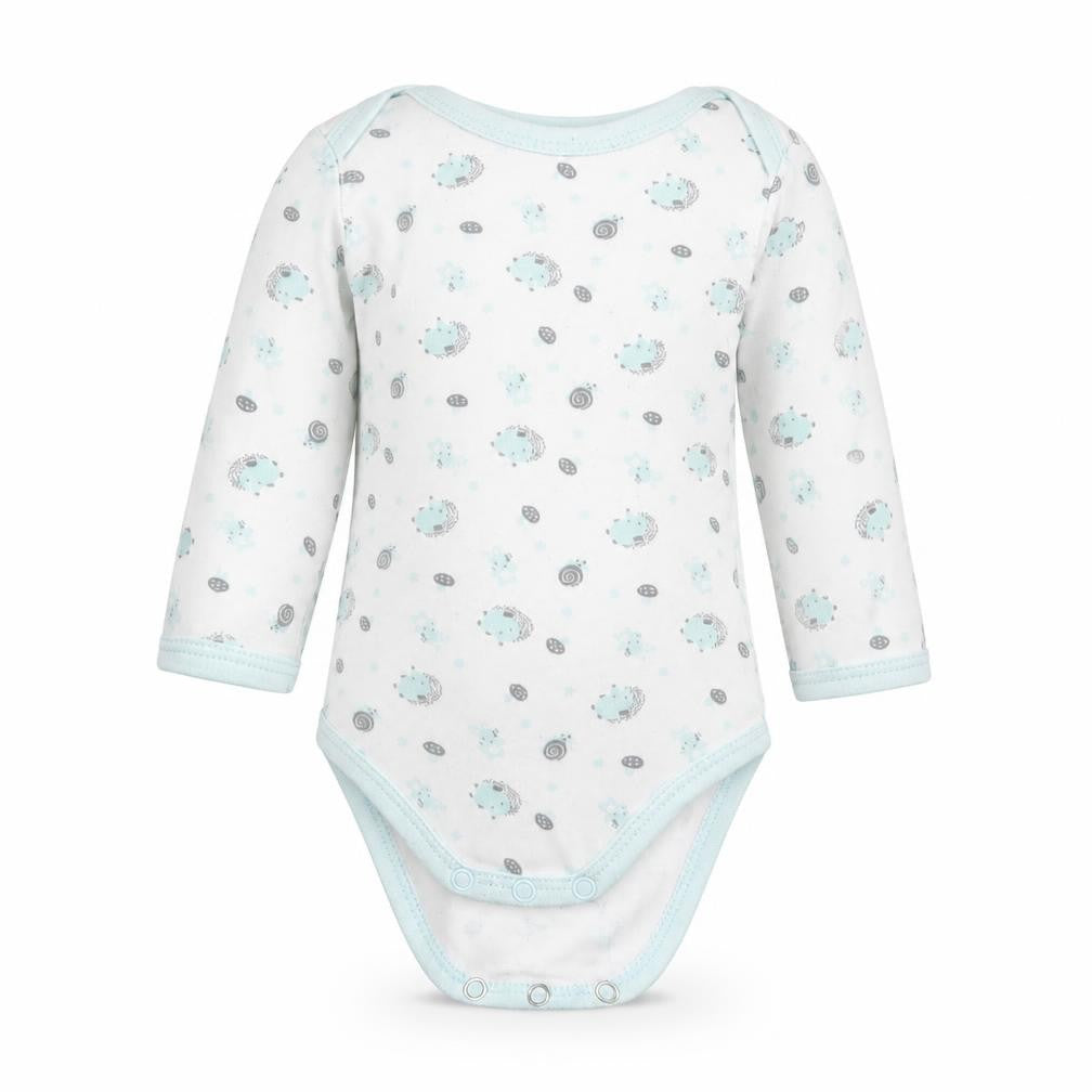 Preworn Baby Blue Geometric  Babygrow One-Piece Size 3-6 Months