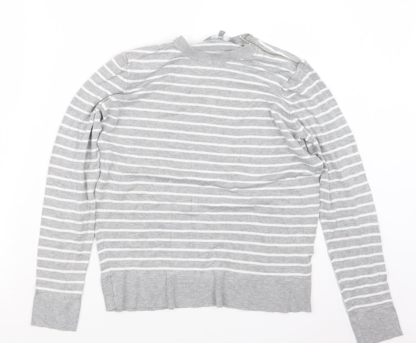 Principles Womens Grey Striped  Pullover Jumper Size 14