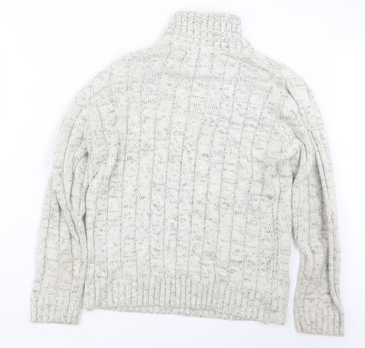 Atlantic Bay Mens Grey  Knit Pullover Sweatshirt Size M