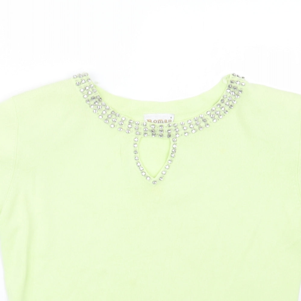 Roman Womens Green   Pullover Jumper Size S