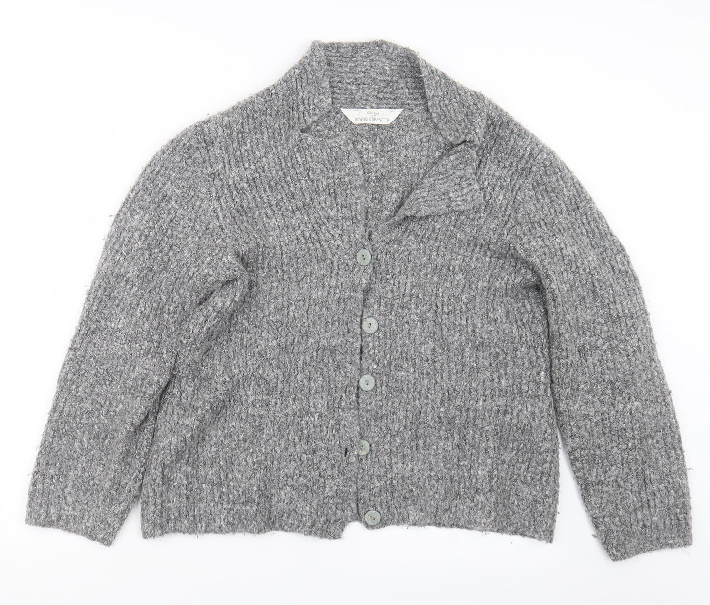 Marks and Spencer Womens Grey  Knit Cape Jumper Size 12