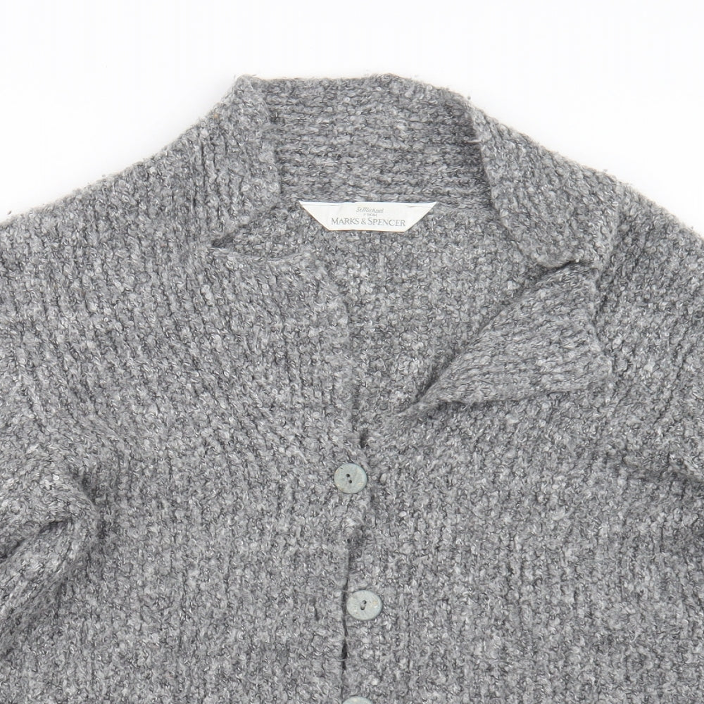 Marks and Spencer Womens Grey  Knit Cape Jumper Size 12