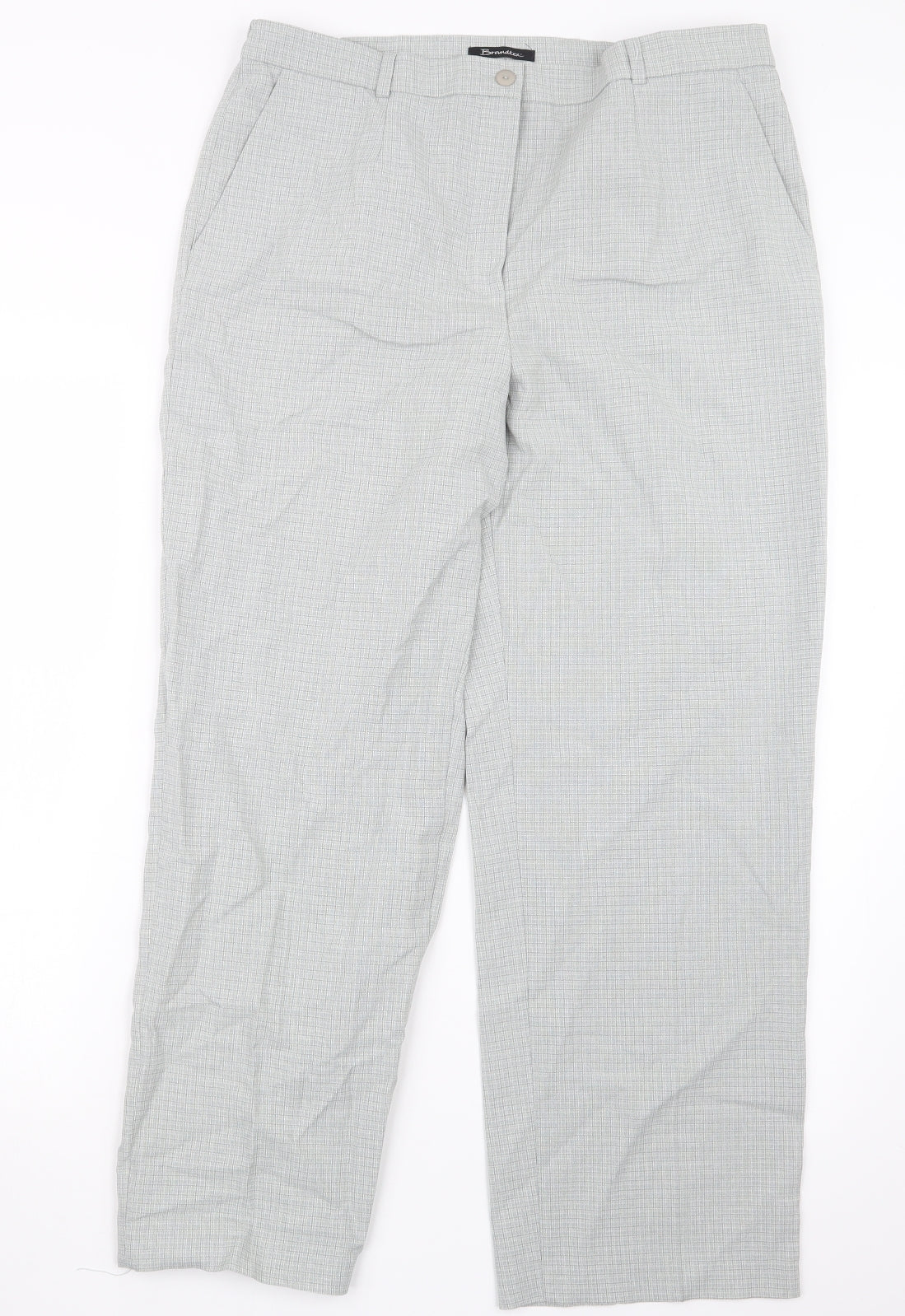 Brandtex Womens Grey Check  Trousers  Size 18 L26 in