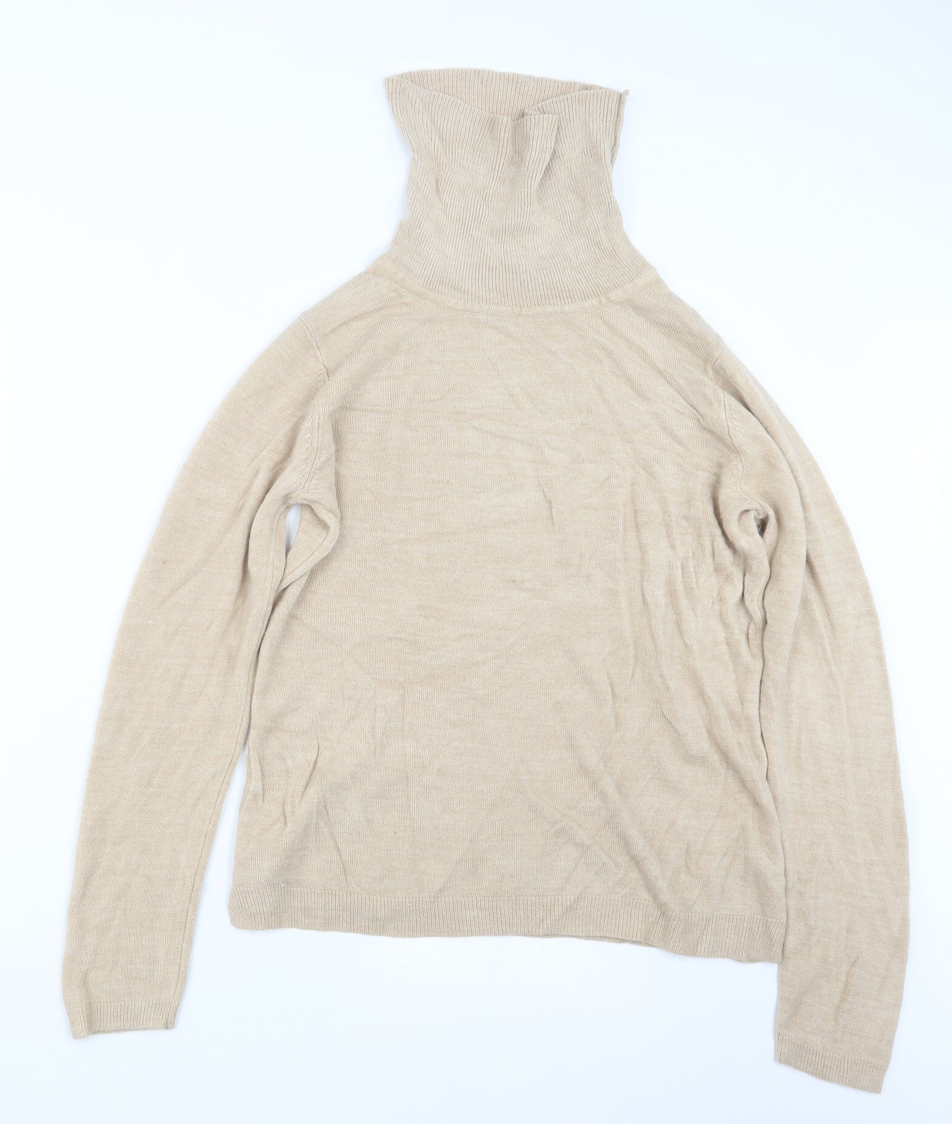Papaya Womens Beige  Knit Pullover Jumper Size 14