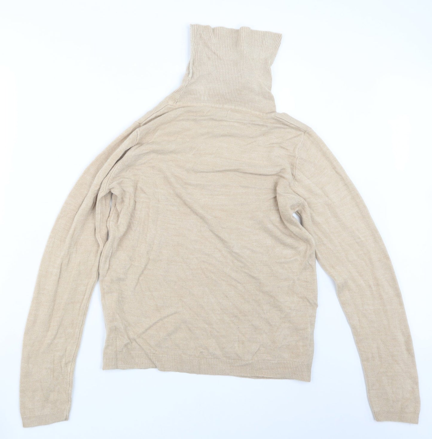 Papaya Womens Beige  Knit Pullover Jumper Size 14