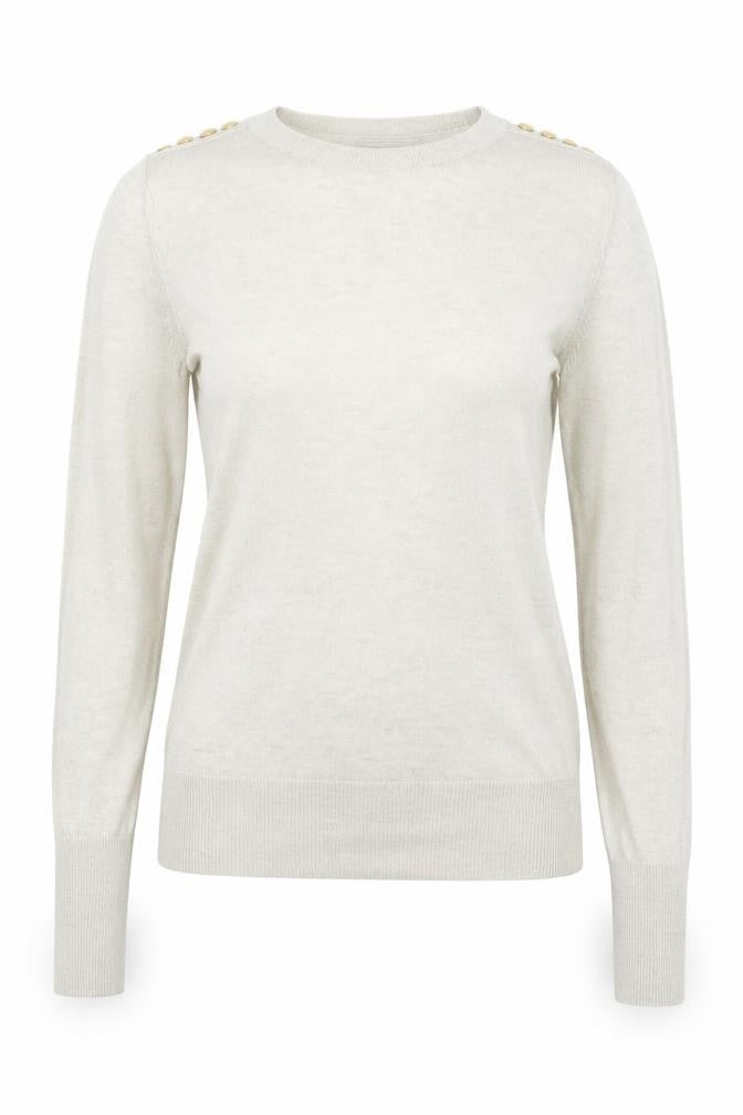 H&M Womens Beige  Knit Pullover Jumper Size XS