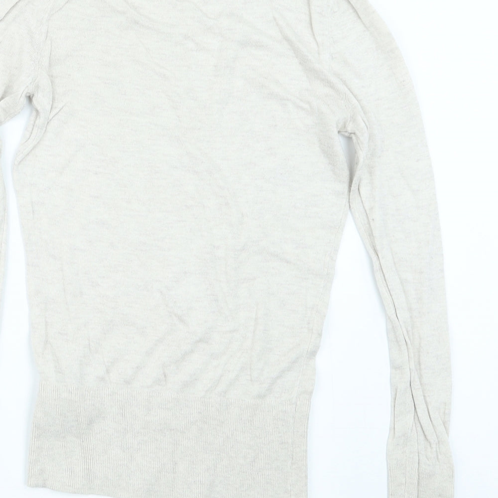 H&M Womens Beige  Knit Pullover Jumper Size XS