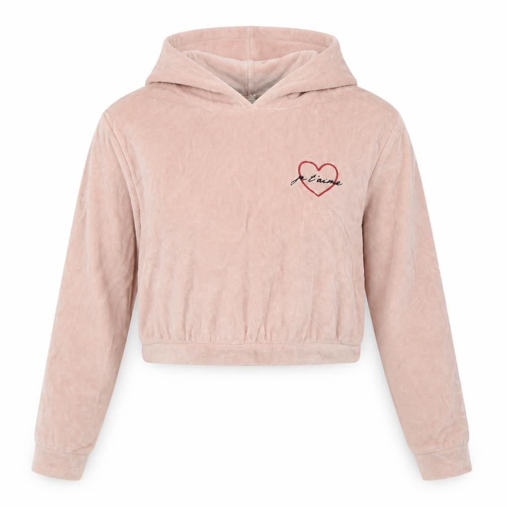 Miss Selfridge Womens Pink   Pullover Hoodie Size 4  - Je T'aime
