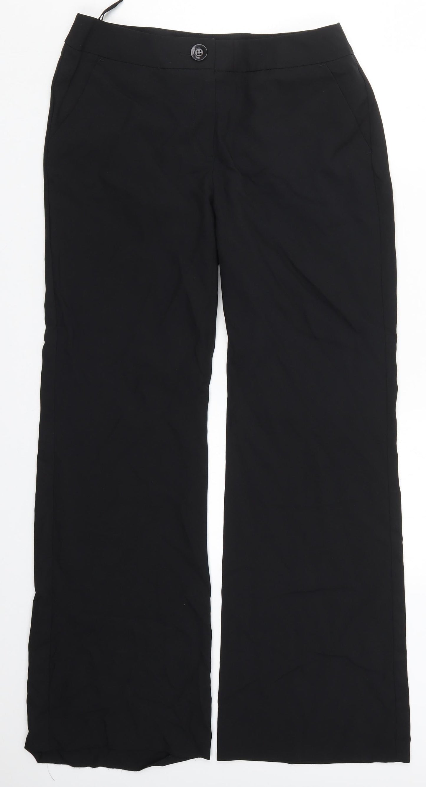 Woolworths Womens Black   Trousers  Size 10 L31 in
