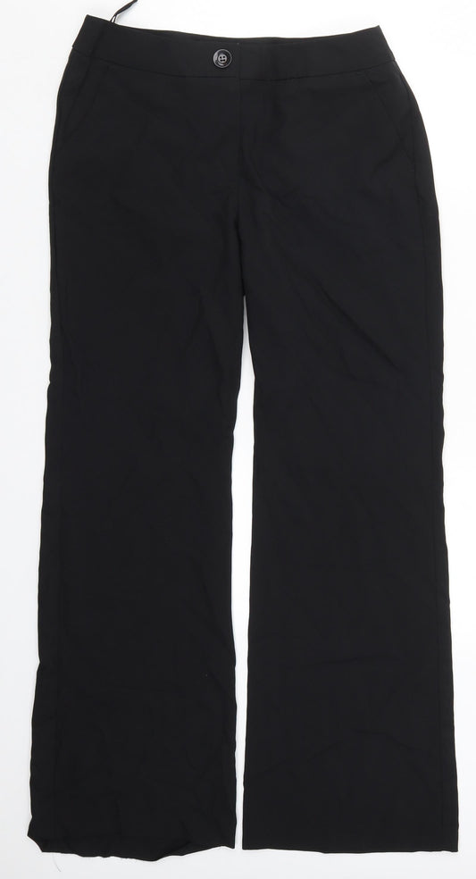 Woolworths Womens Black   Trousers  Size 10 L31 in