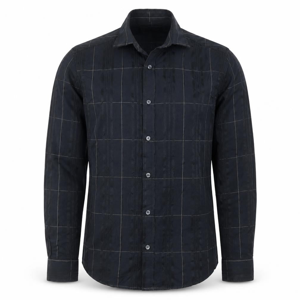 Marks and Spencer Mens Black Check   Button-Up Size S