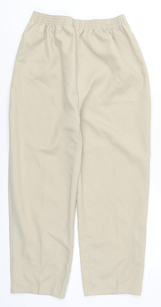 Slimma Womens Beige   Trousers  Size 12 L22.5 in