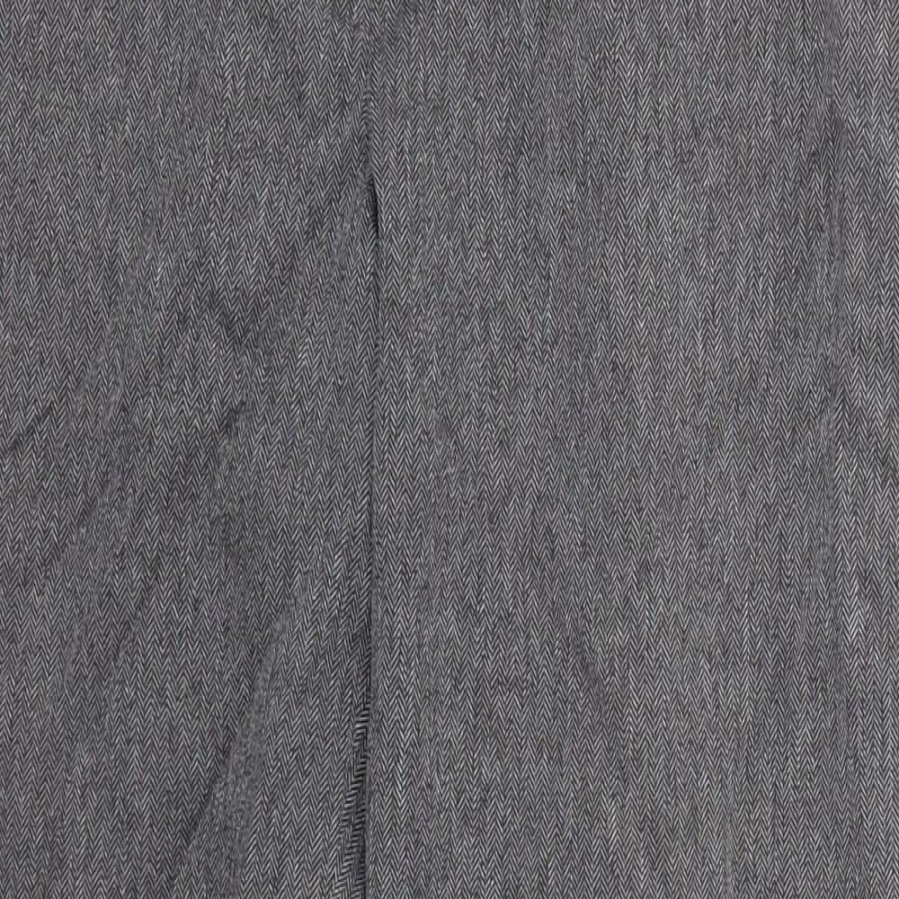 Debenhams Womens Grey Herringbone  Trousers  Size 12 L29 in