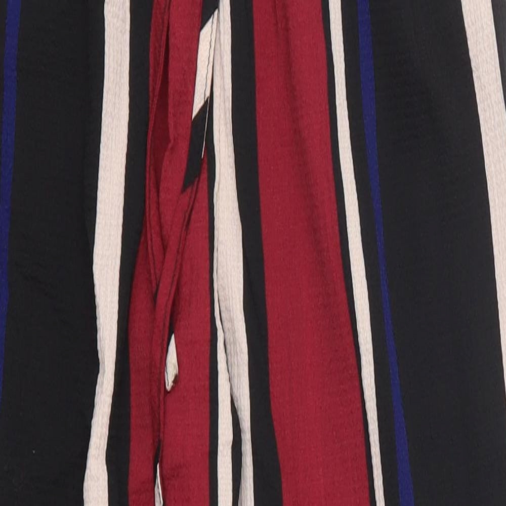 PRETTYLITTLETHING Womens Multicoloured Striped  Trousers  Size 8 L24 in