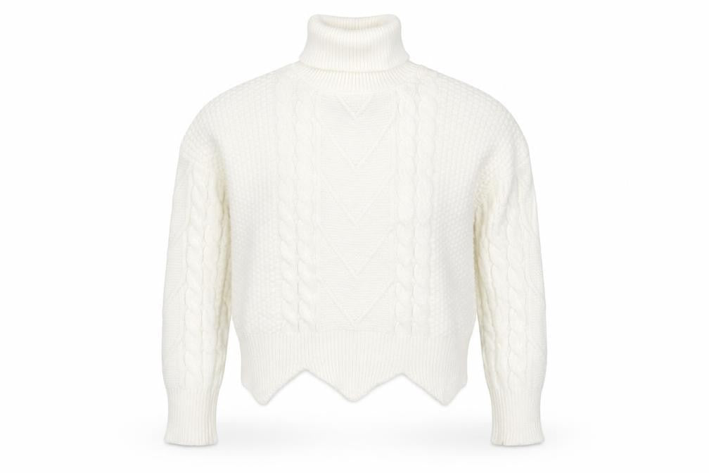 Exquisss Womens White  Knit Pullover Jumper One Size