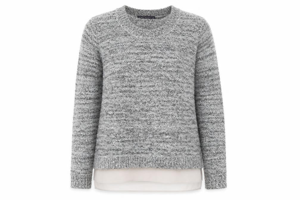 Marks and Spencer Womens Grey  Knit Pullover Jumper Size 12