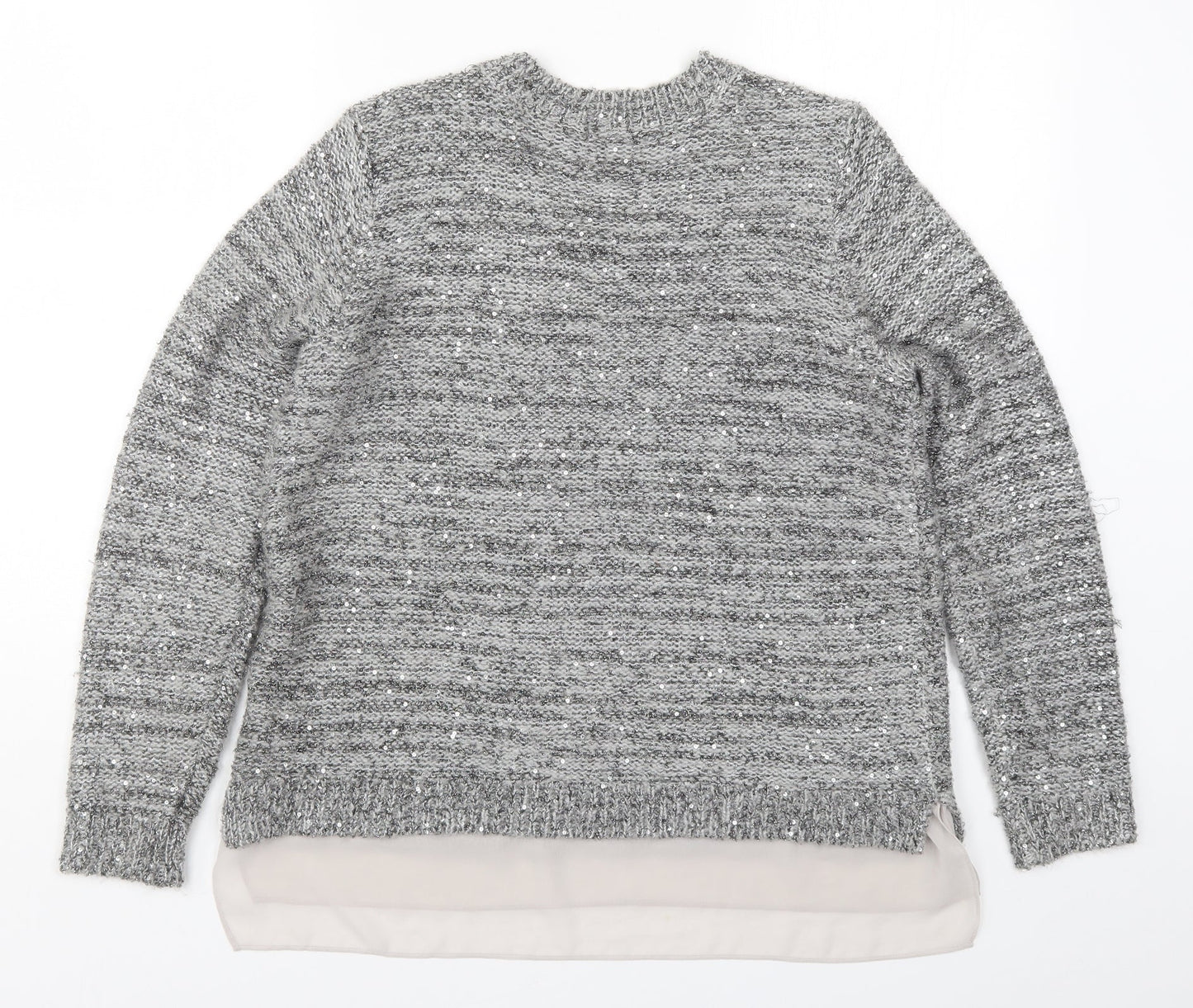 Marks and Spencer Womens Grey  Knit Pullover Jumper Size 12
