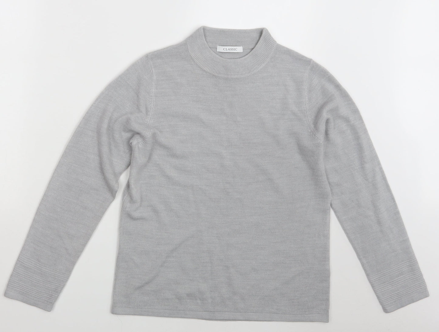 Classic Womens Grey   Pullover Sweatshirt Size 10