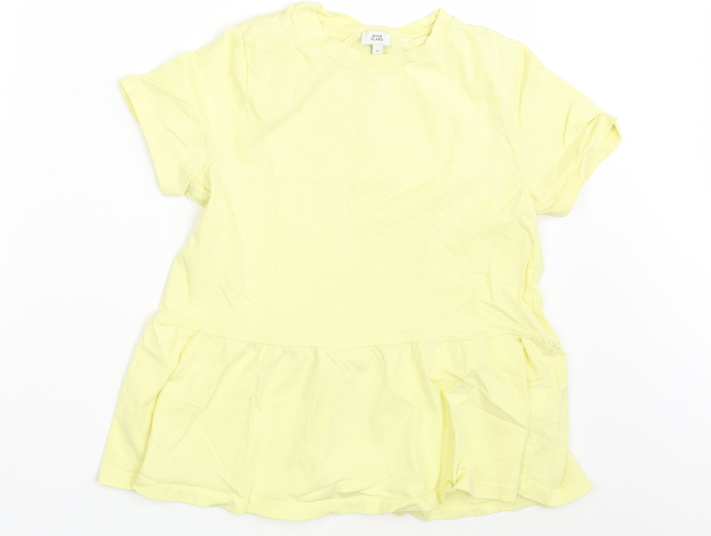 River Island Womens Yellow   Basic T-Shirt Size 8