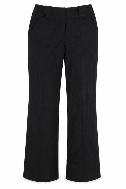 Dorothy Perkins Womens Black Striped  Dress Pants Trousers Size 6 L31 in