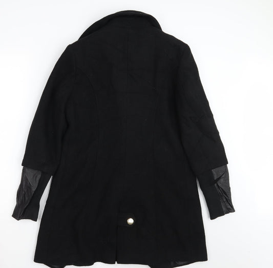 Dorothy Perkins Womens Black   Overcoat Coat Size 12
