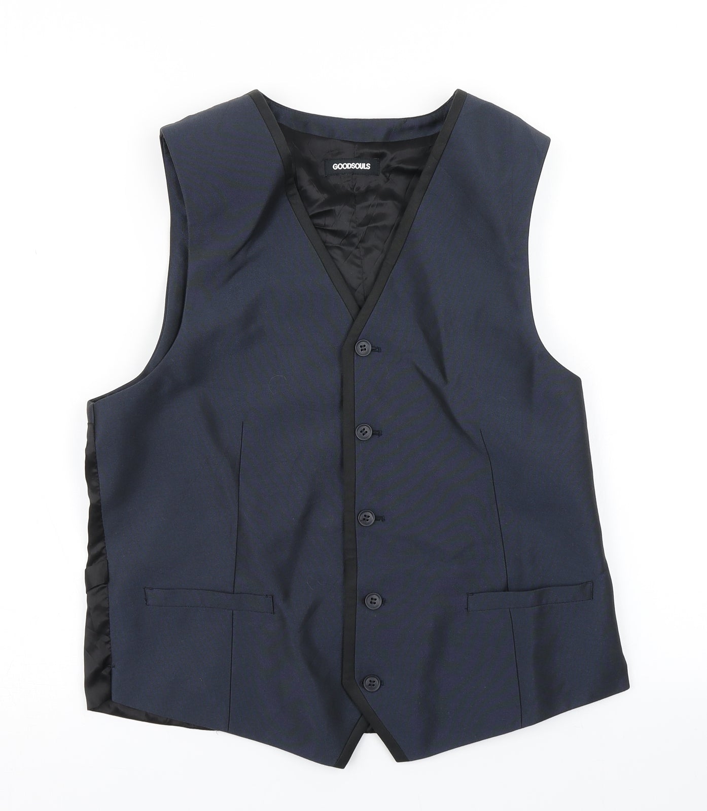 Goodsouls Mens Blue   Jacket Suit Waistcoat Size 40