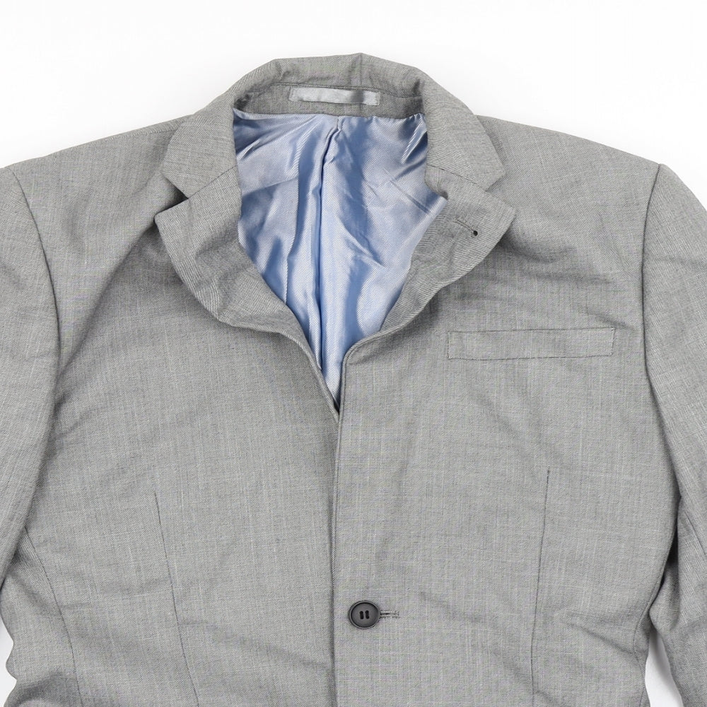 Cedar Wood State Mens Grey   Jacket Blazer Size 34