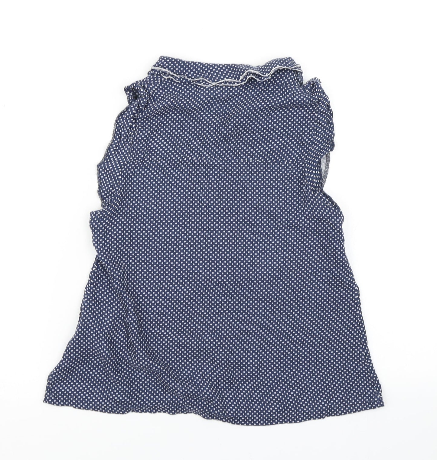 MINKPINK Womens Blue Polka Dot  Basic Blouse Size XS