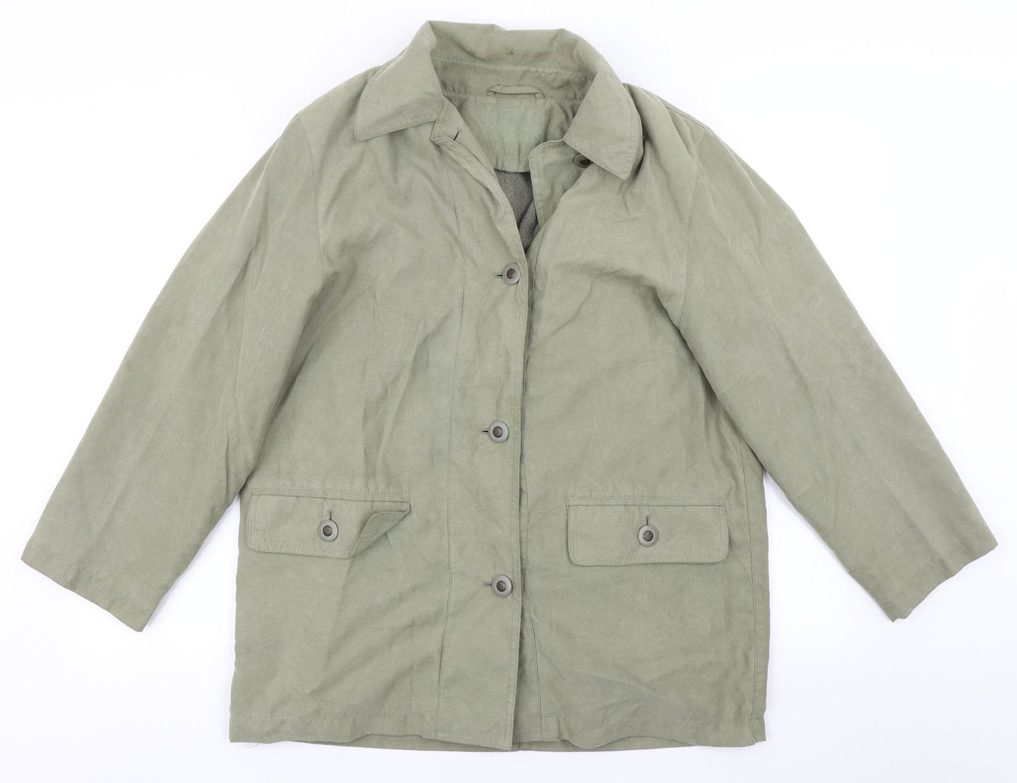 Preworn Womens Green   Overcoat Coat Size 12