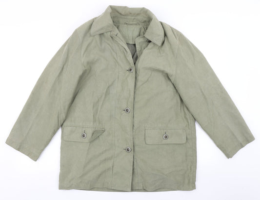 Preworn Womens Green   Overcoat Coat Size 12