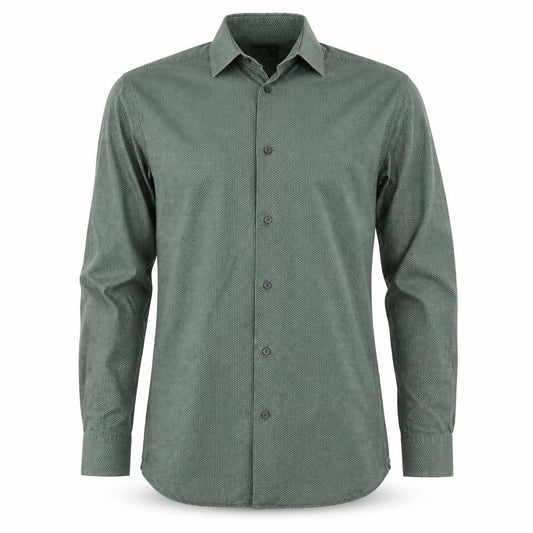 NEXT Mens Green Polka Dot   Button-Up Size 14.5