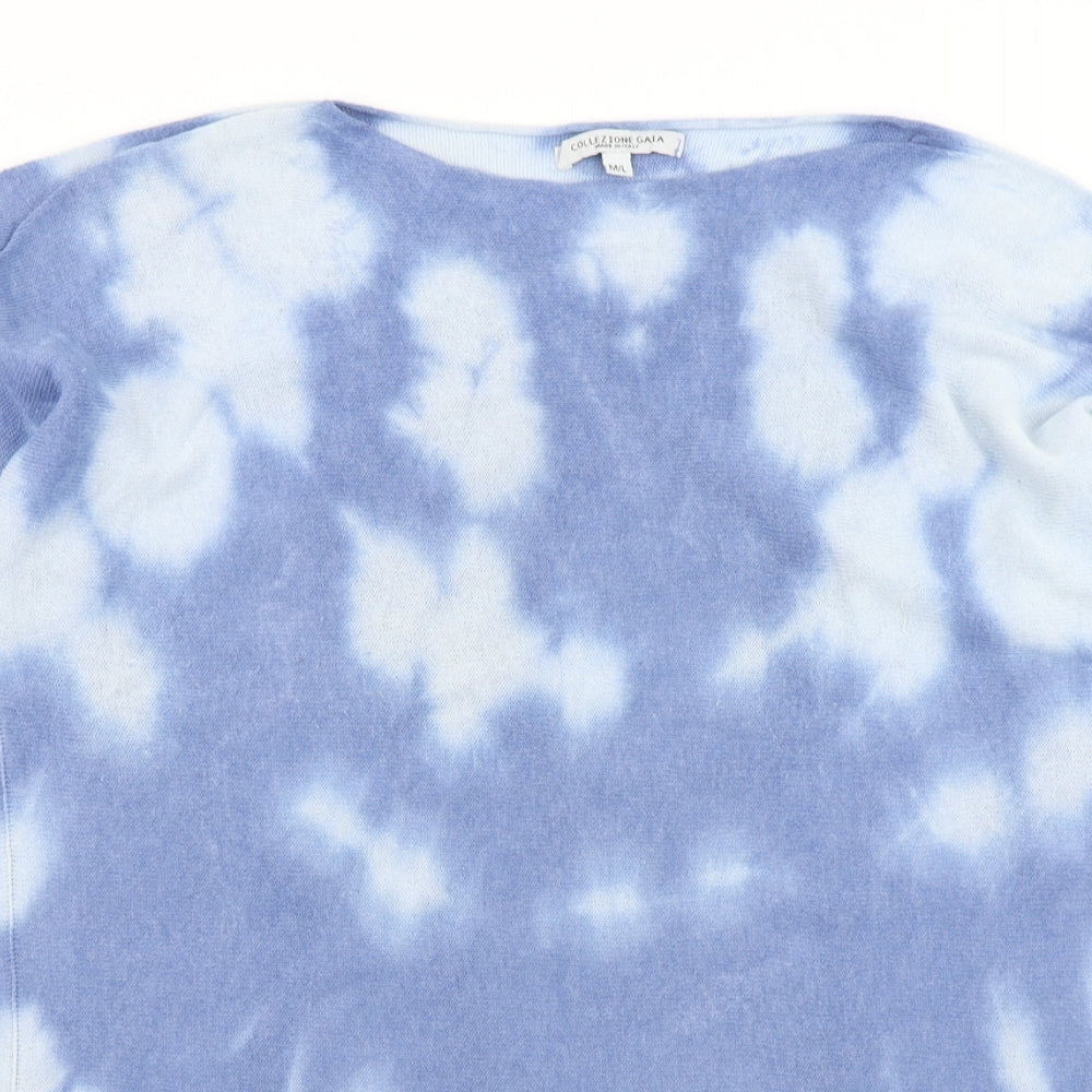 Collezione Gaia Womens Blue  Knit Pullover Jumper Size M  - Tie dye