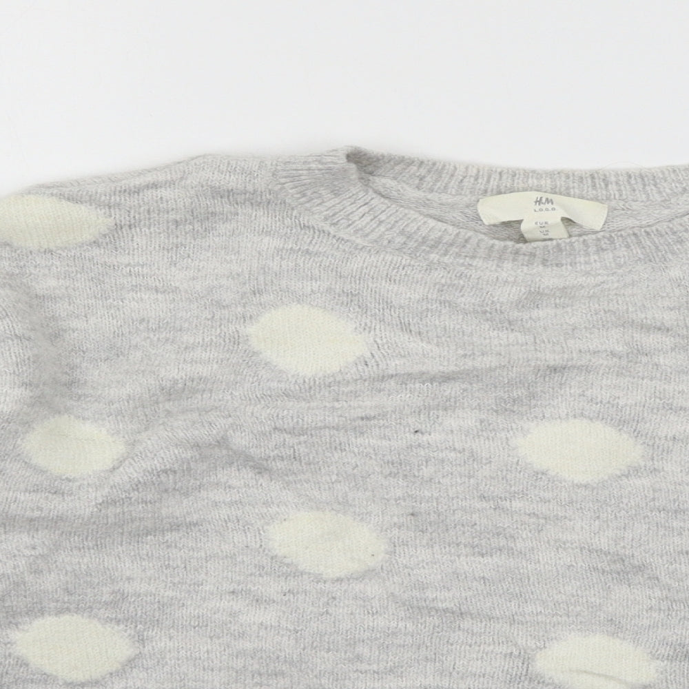 H&M Womens Grey  Knit Pullover Jumper Size M