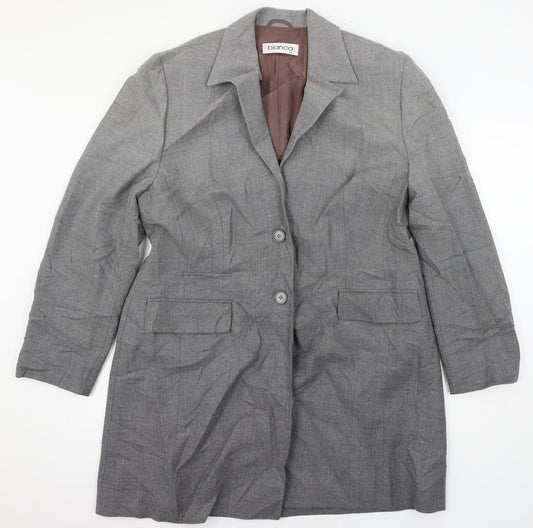 Bianca Womens Grey   Jacket Suit Jacket Size 16  - ombre