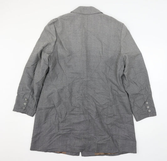 Bianca Womens Grey   Jacket Suit Jacket Size 16  - ombre