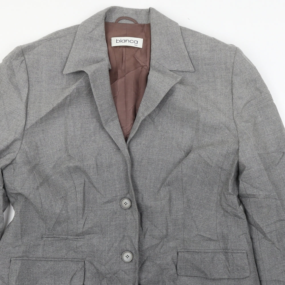 Bianca Womens Grey   Jacket Suit Jacket Size 16  - ombre