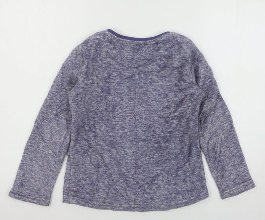 Young Dimension Girls Blue Solid Microfibre Top Pyjama Top Size 8-9 Years  - Too Early for me